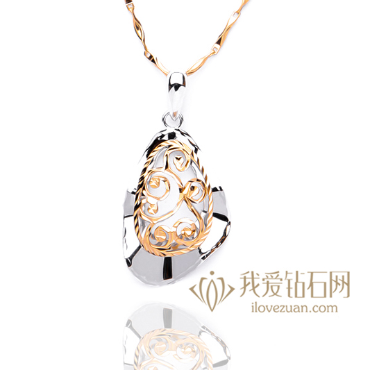神符花苑-18K彩金吊坠