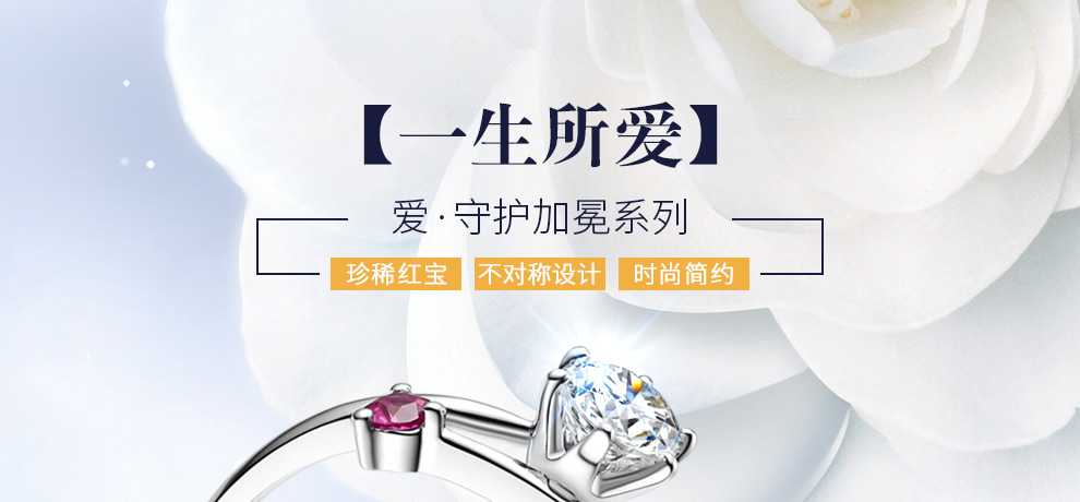 守护-一生所爱/18K白金/PT950铂金戒托