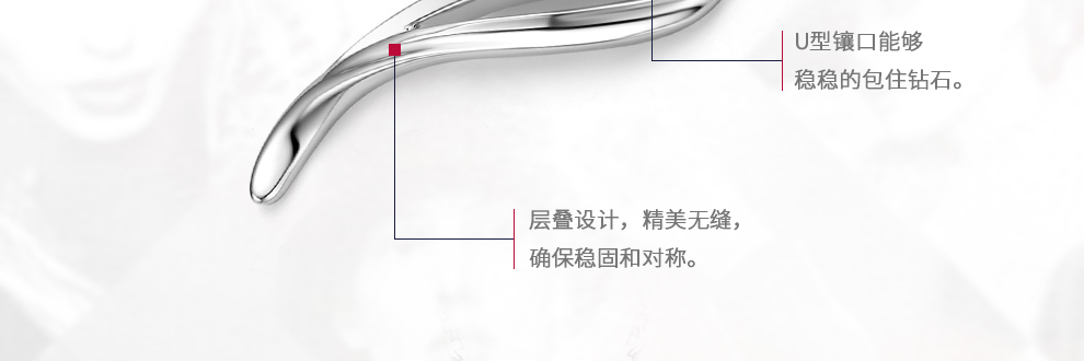 水之密语/18K白金/PT950铂金钻坠托