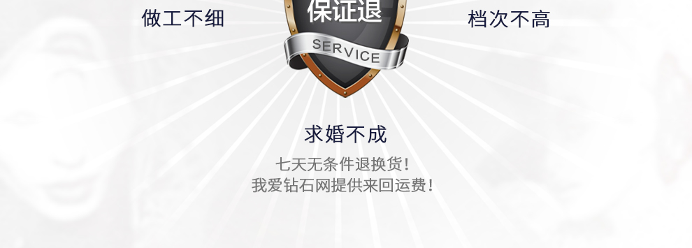 爱守护-公主/18K白金钻戒 50分/I-J色/SI净度 国检