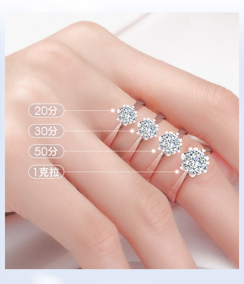 玫瑰之心/18K白金/PT950铂金戒托