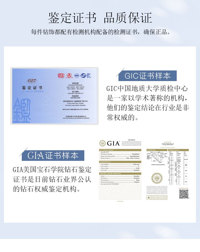 百年经典 简约款/18K白金/PT950铂金戒托