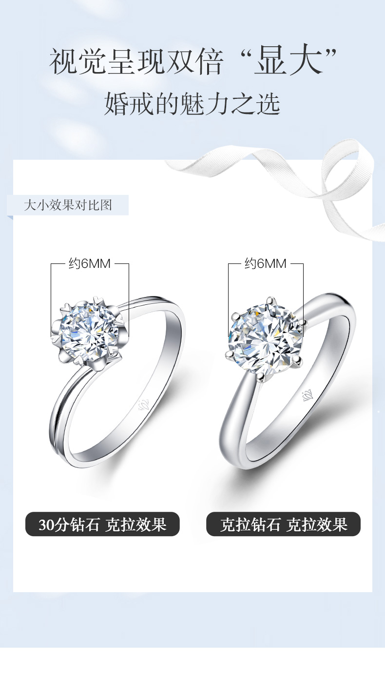 初雪/18K白金/PT950铂金戒托