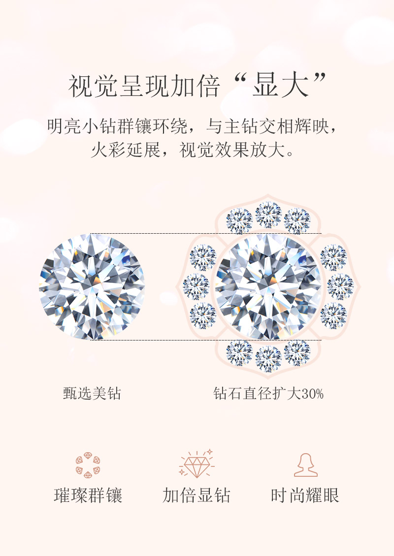 优雅/18K彩金钻戒30分/F-G/SI国检