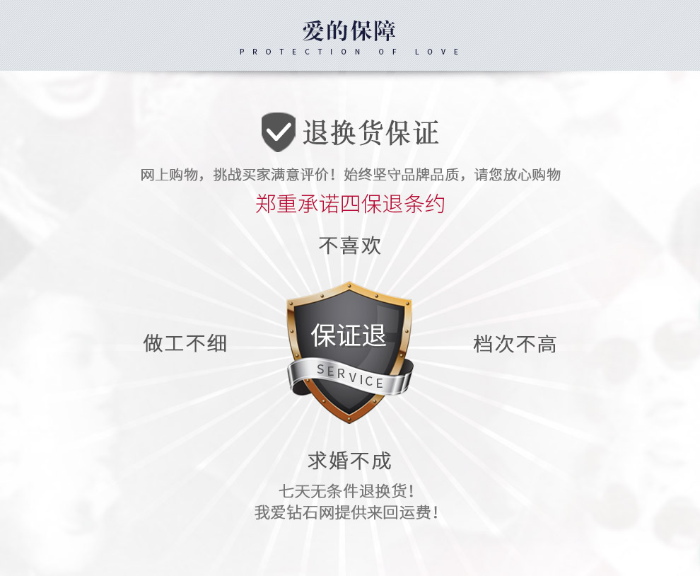 璀璨之星/18K白/1克拉效果 国检证书