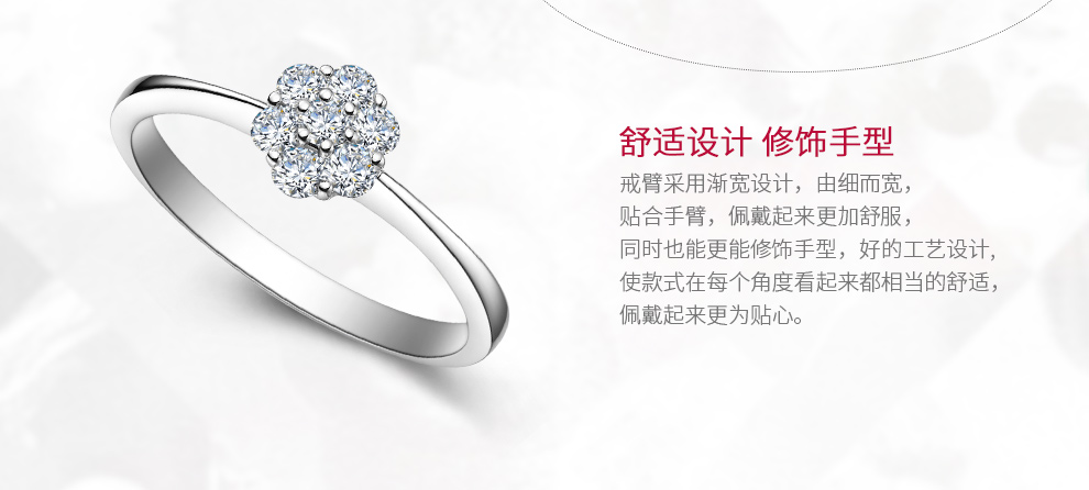 璀璨之星/18K白/1克拉效果 国检证书