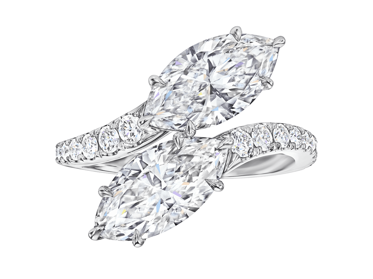 海瑞温斯顿bridal couture橄榄形钻戒