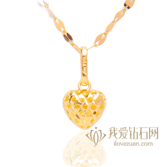一心一意-18K彩金吊坠