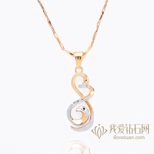 相约-18K彩金吊坠