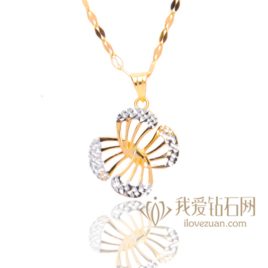 蝶恋-18K彩金吊坠