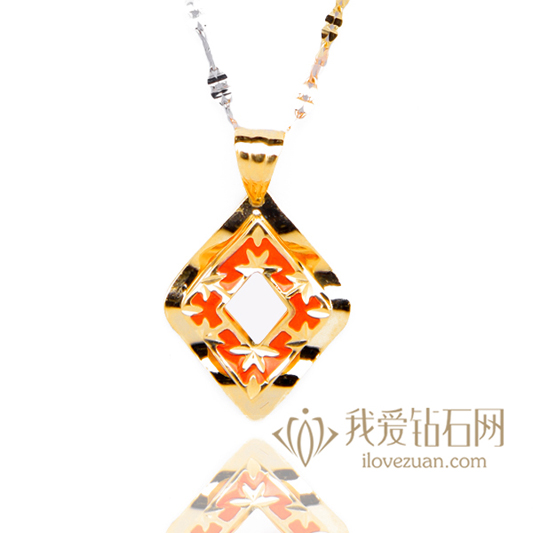 简约情调-18K彩金吊坠