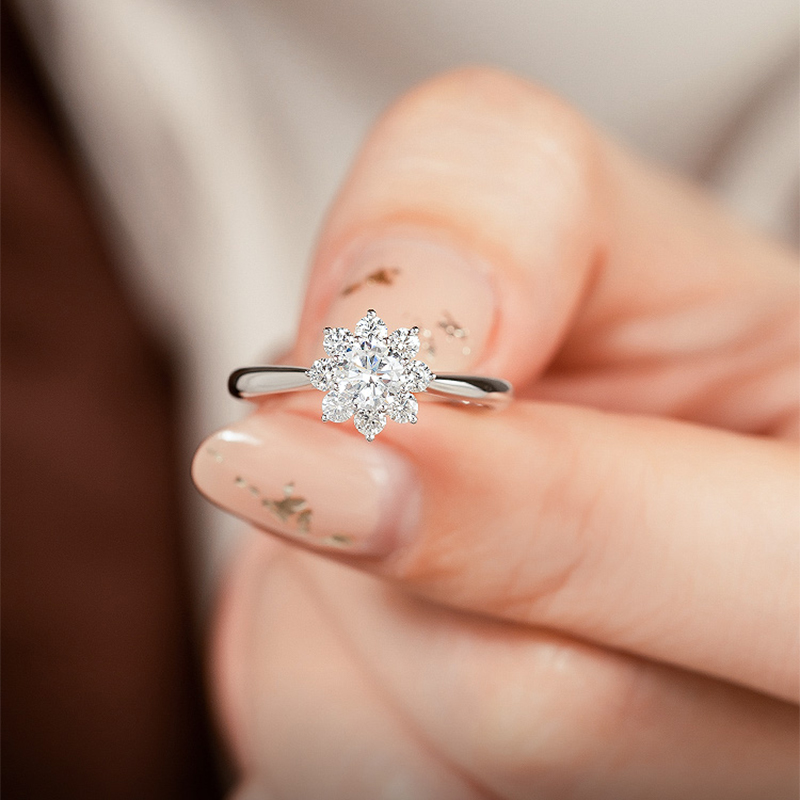 爱的花冠/18K白金/PT50铂金戒托