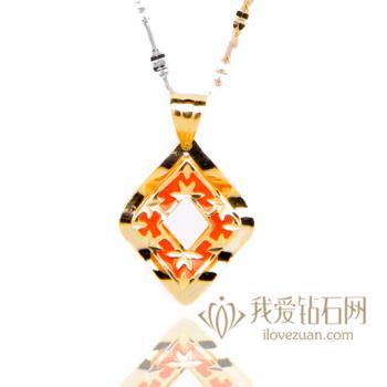 简约情调-18K彩金吊坠