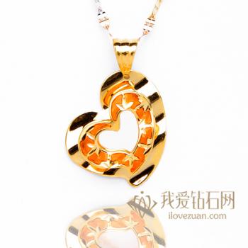 心相印-18K彩金吊坠