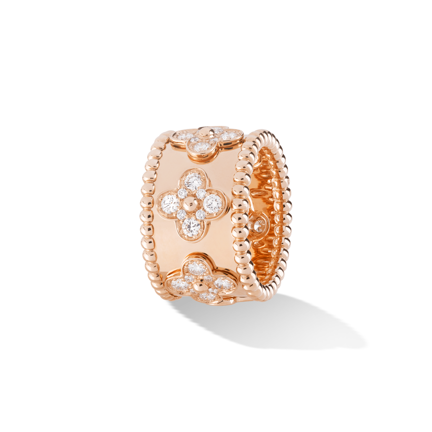 梵克雅宝戒指/Perlée四叶戒指