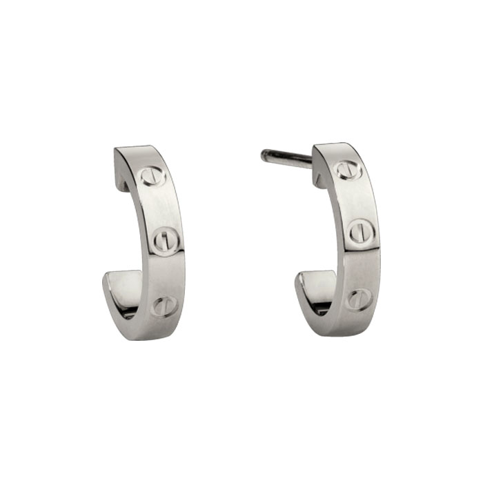 卡地亚love系列/18K白金金耳钉