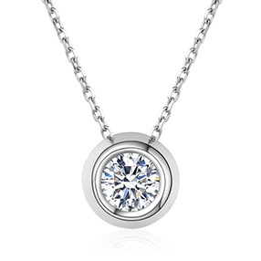 拥暖 时尚新品/18K白金钻石吊坠 1克拉/I SI1 3EX GIA