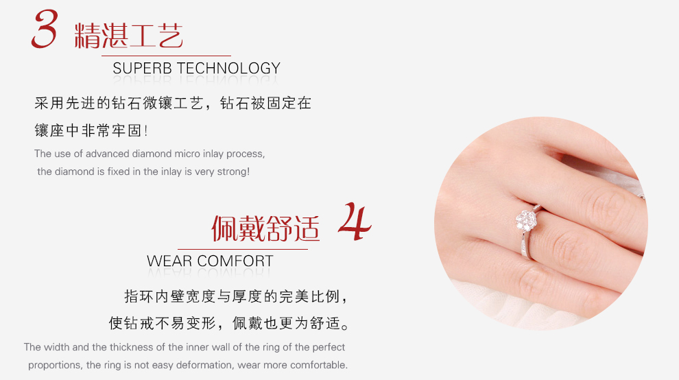 浪漫星辰/18K白金钻戒 约35分/星光系列