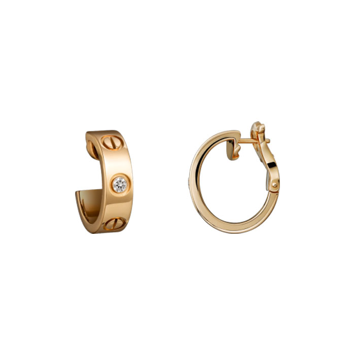 卡地亚love系列/18K黄金耳钉（2钻）