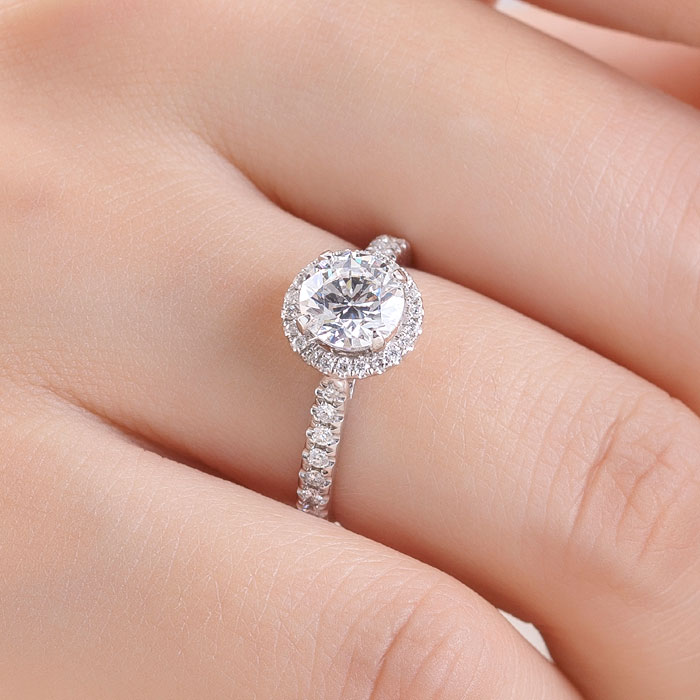 典藏-卡地亚/18k白金戒托/可镶嵌石重:1.00ct-1.99ct