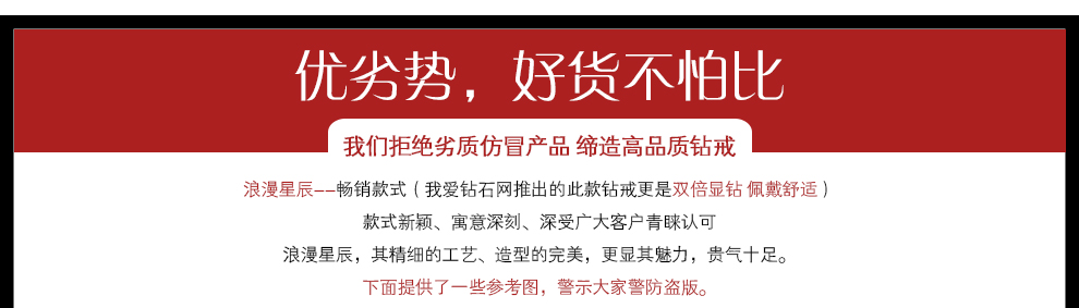 浪漫星辰/18K白金钻戒 约35分/星光系列
