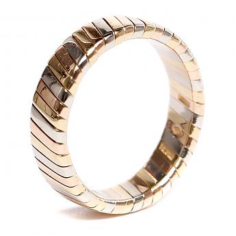 Bvlgari(宝格丽)18K三色金戒指