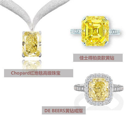世界知名品牌的祖母绿黄钻婚戒款式