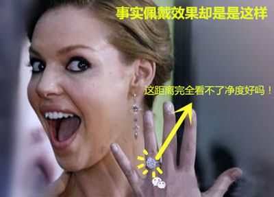 钻戒佩戴净度效果图