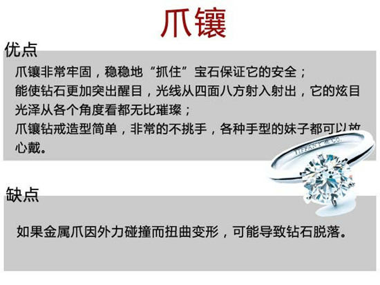 爪镶钻戒优缺点图