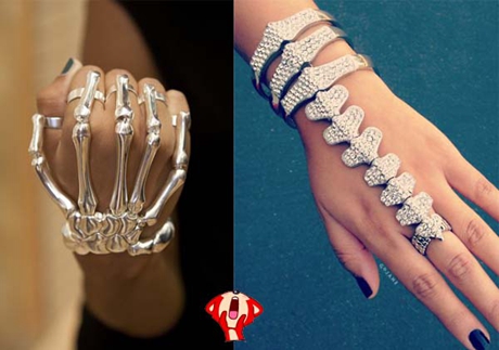 酷爆的，骨骼盔甲式的强硬Hand-bracelet