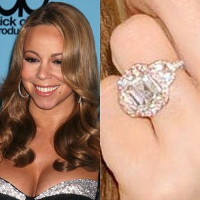 Mariah Carey玛丽亚·凯莉17克拉祖母绿切割钻石