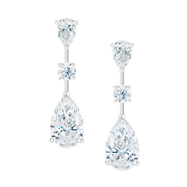De Beers Drops of Light 系列高级珠宝系列钻石耳环(2克拉)