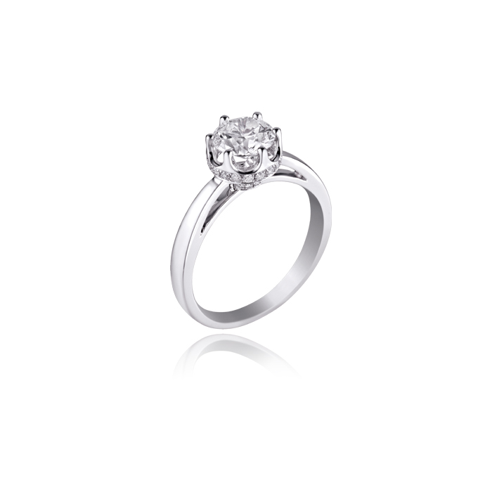 英皇珠宝钻戒/18K白金钻石戒指