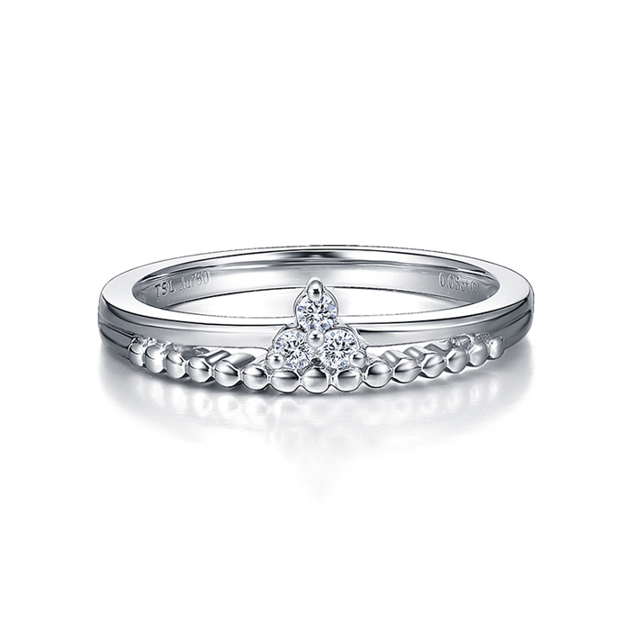 谢瑞麟钻戒/着迷系列18K金钻石戒指