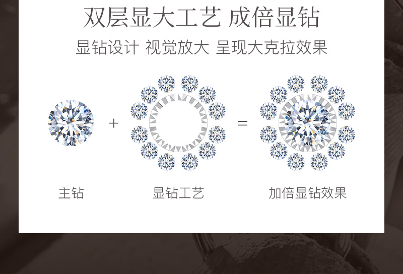 拥爱/18K白金/彩金戒托
